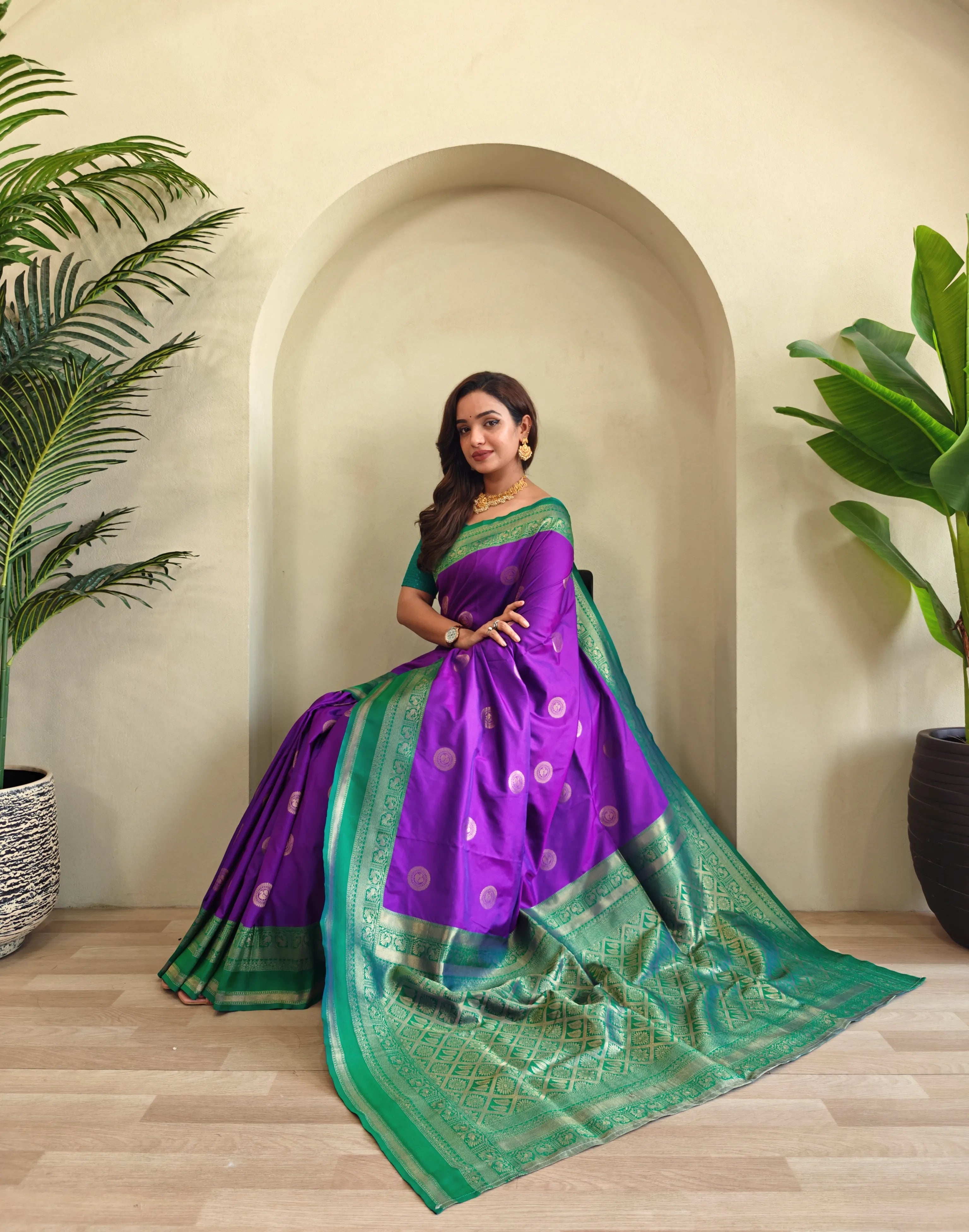Soft Silk Banarasi Designer Paithani Saree