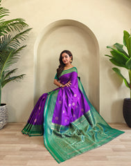 Soft Silk Banarasi Designer Paithani Saree