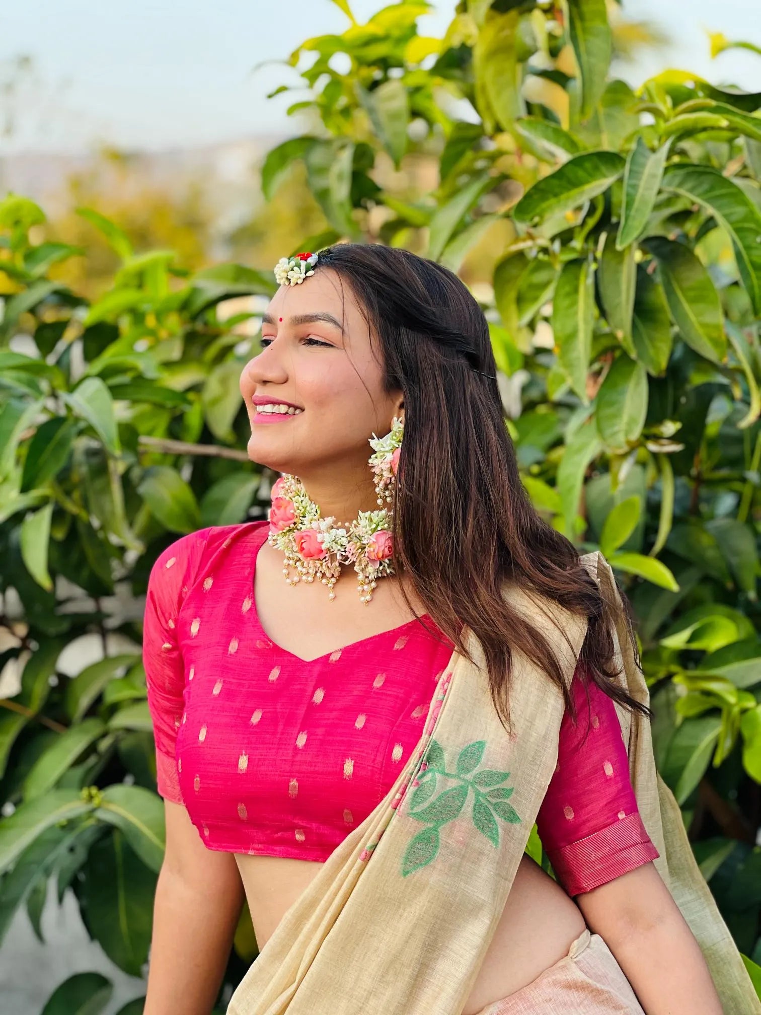 Classic Muga Cotton Floral Saree