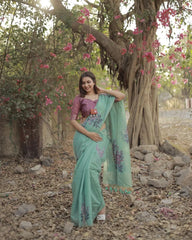 Classic Muga Cotton Floral Saree