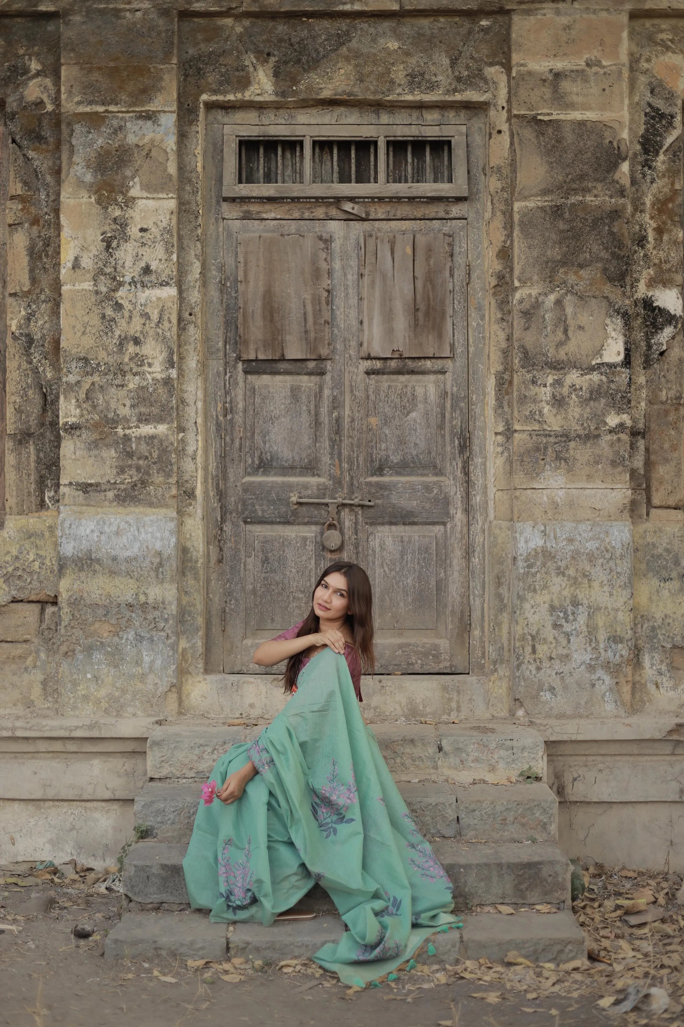 Classic Muga Cotton Floral Saree