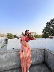Classic Muga Cotton Floral Saree