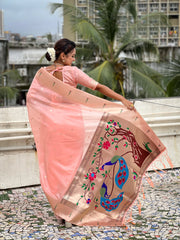 Soft Organza Paithani Saree – Festive Edition