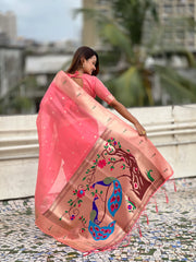 Soft Organza Paithani Saree – Festive Edition