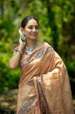 Embroidered Kalamkari Printed Saree