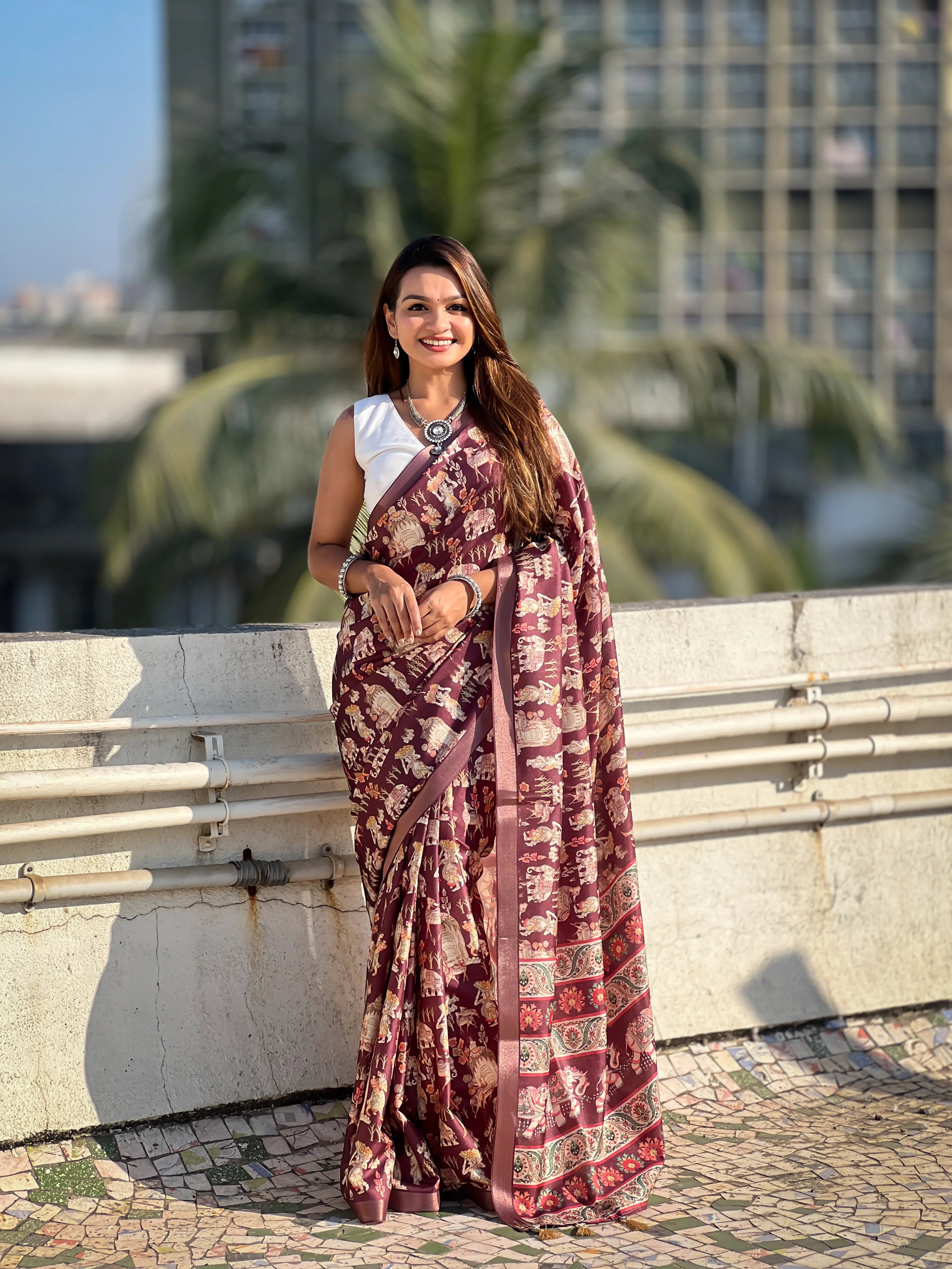 Beautiful Tussar Silk Zari Woven Saree
