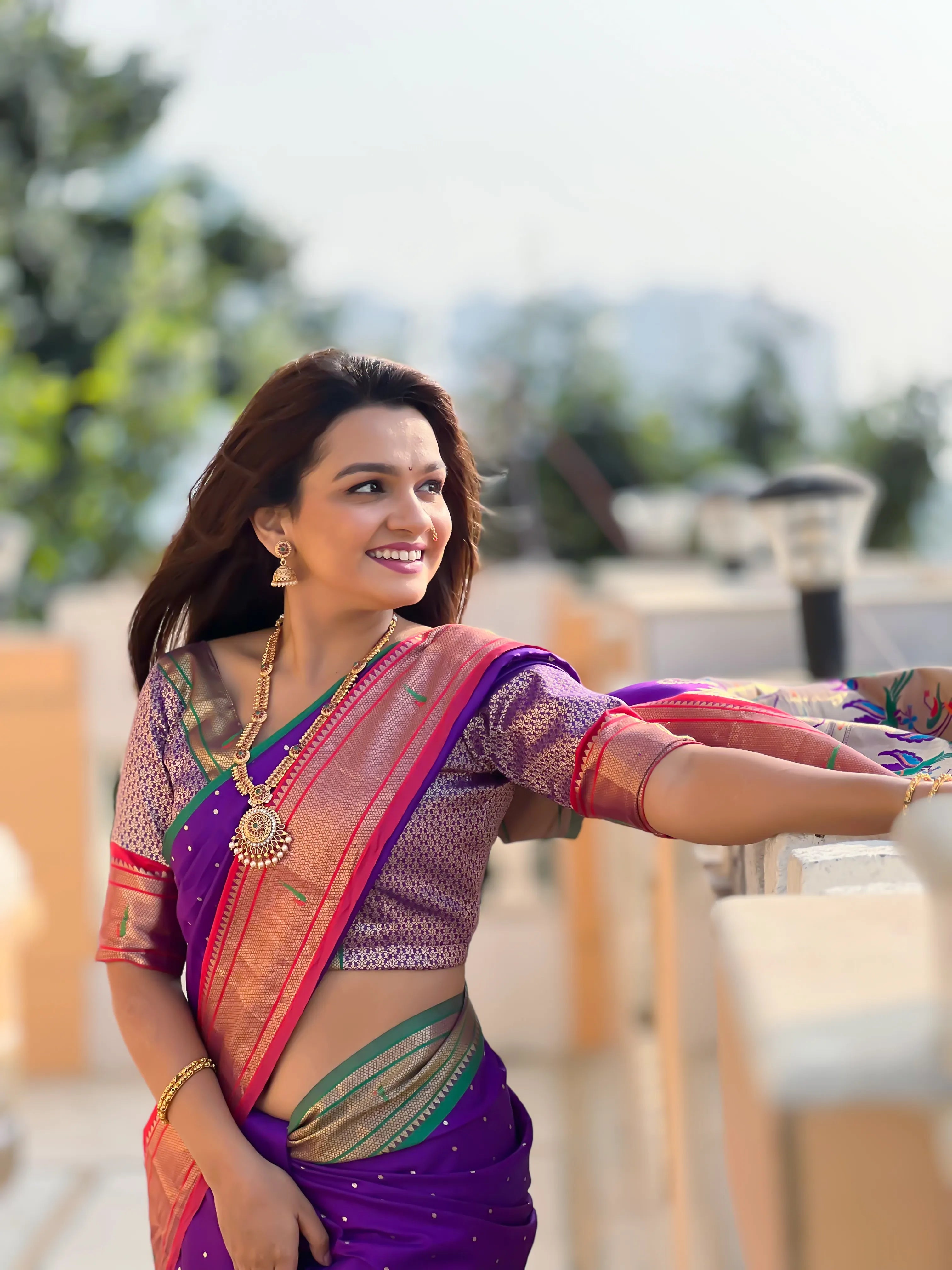 Ganga Jamuna Border Paithani Saree