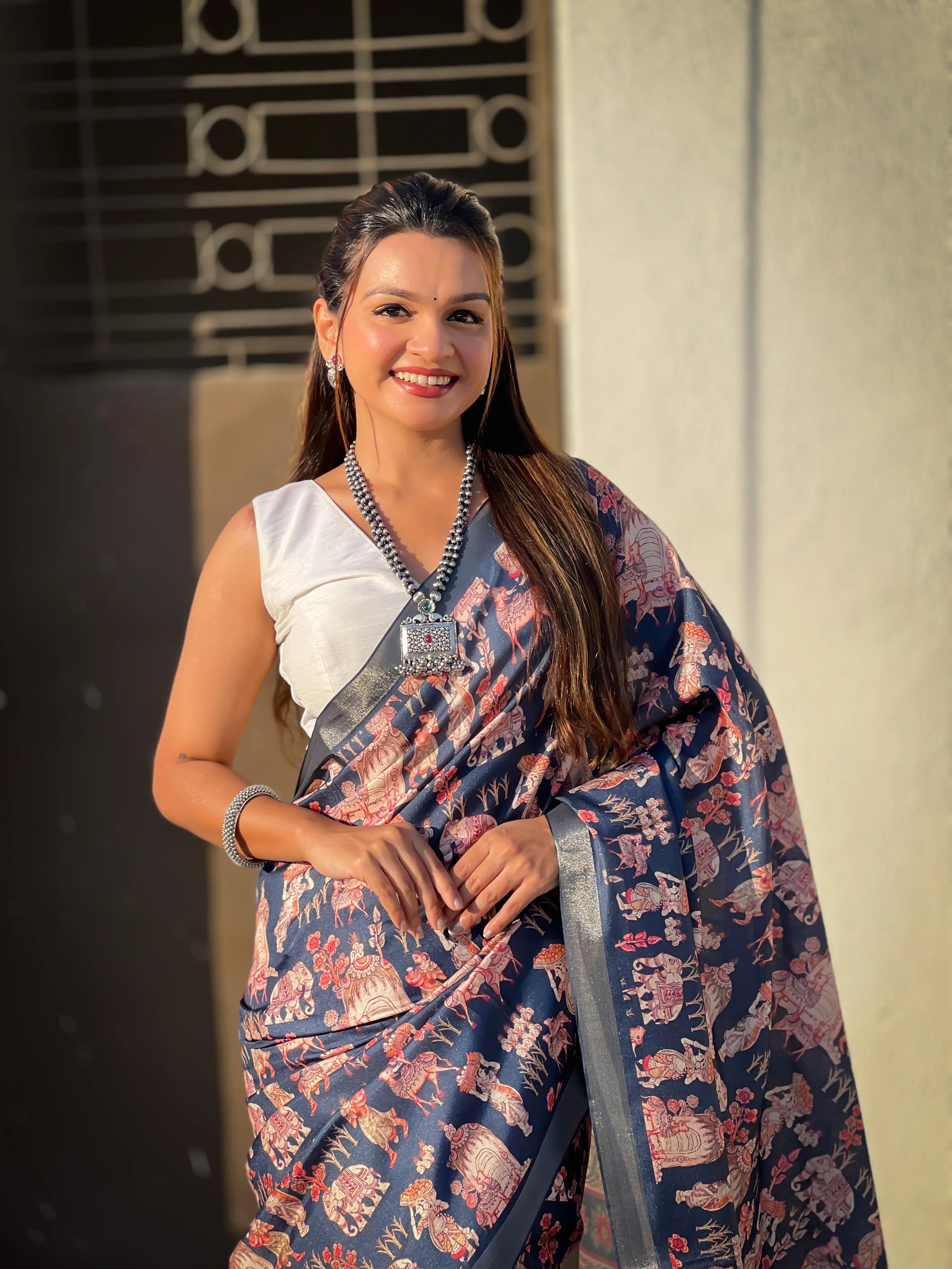 Beautiful Tussar Silk Zari Woven Saree
