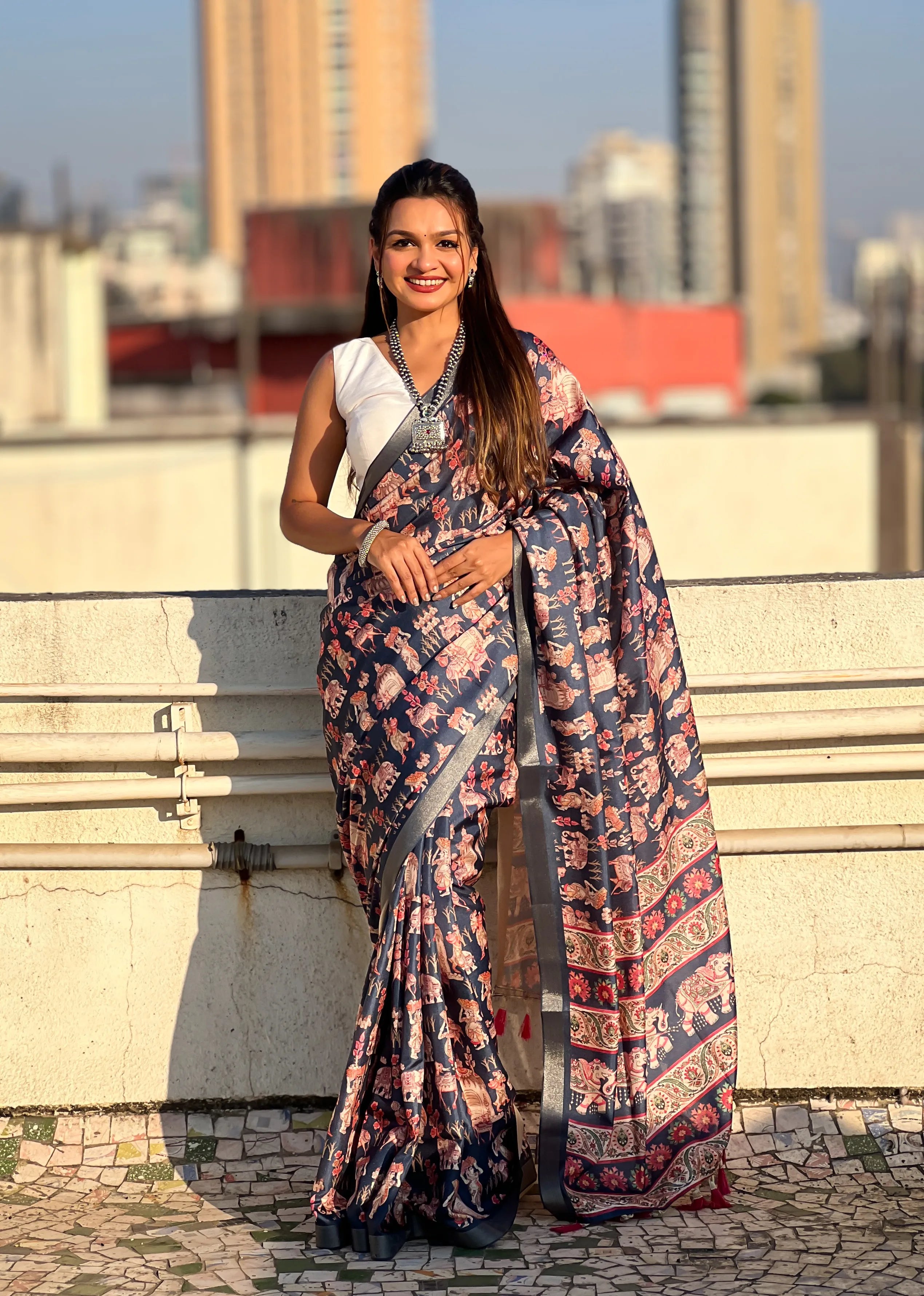 Beautiful Tussar Silk Zari Woven Saree