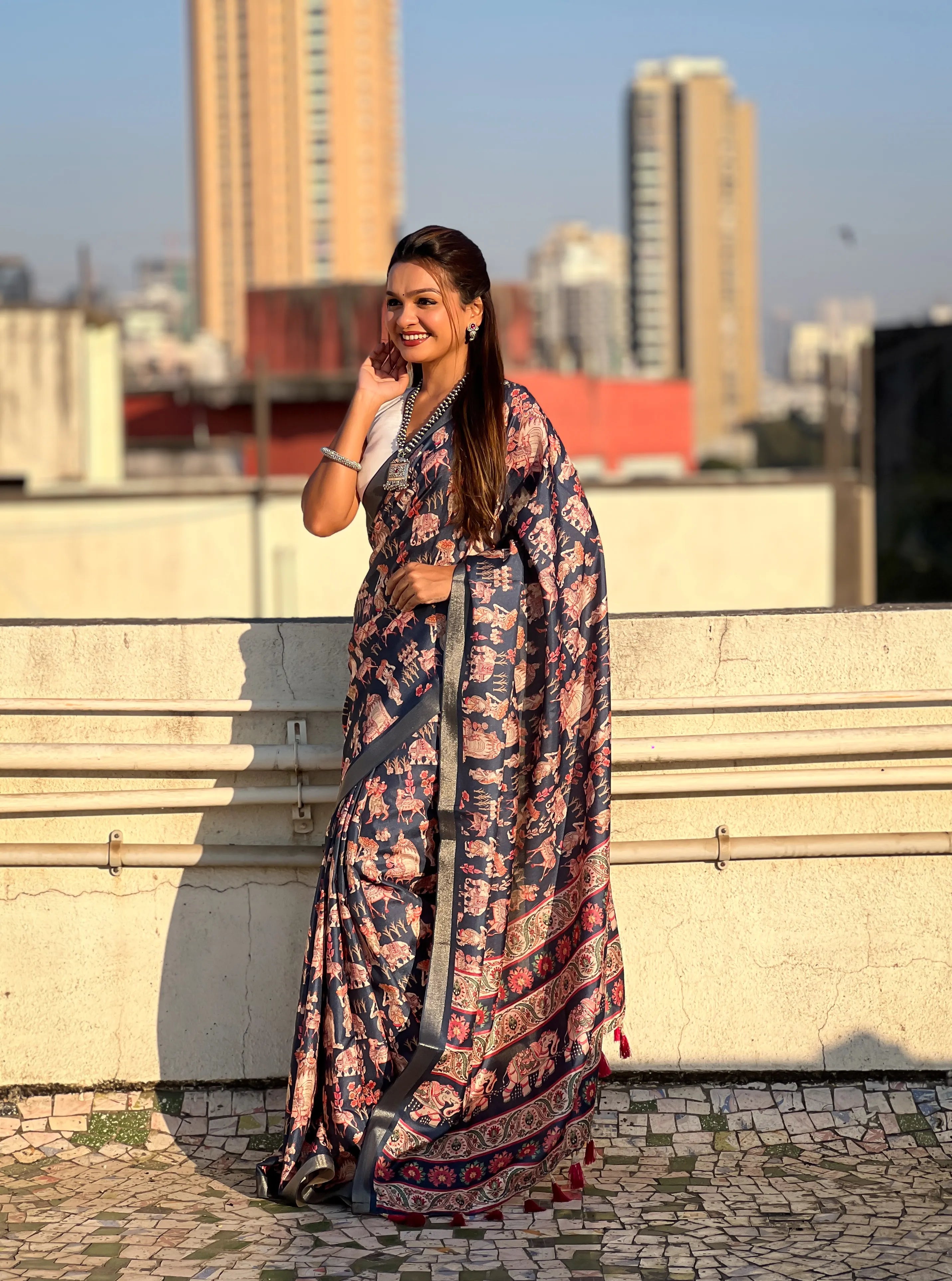 Beautiful Tussar Silk Zari Woven Saree