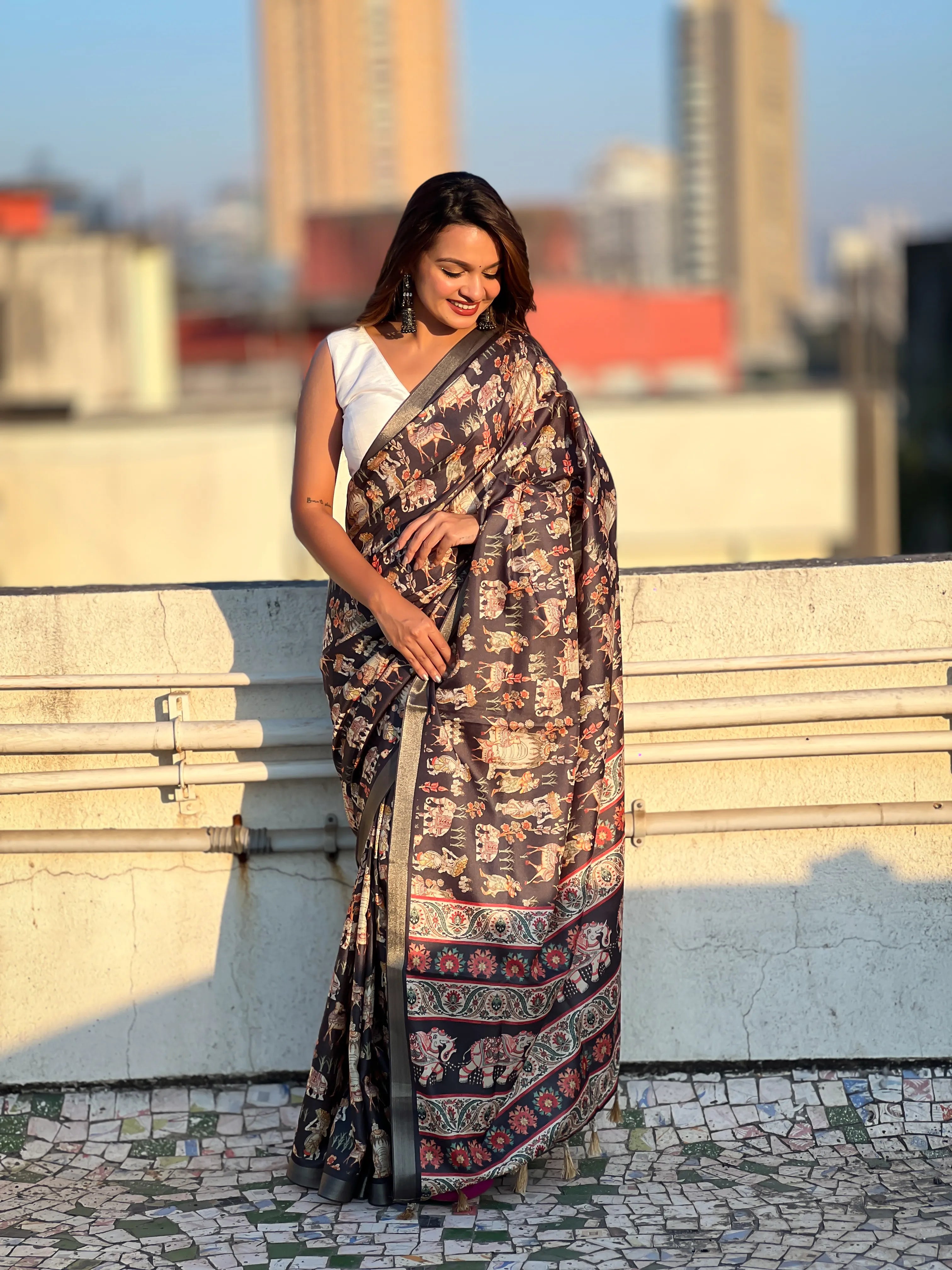 Beautiful Tussar Silk Zari Woven Saree