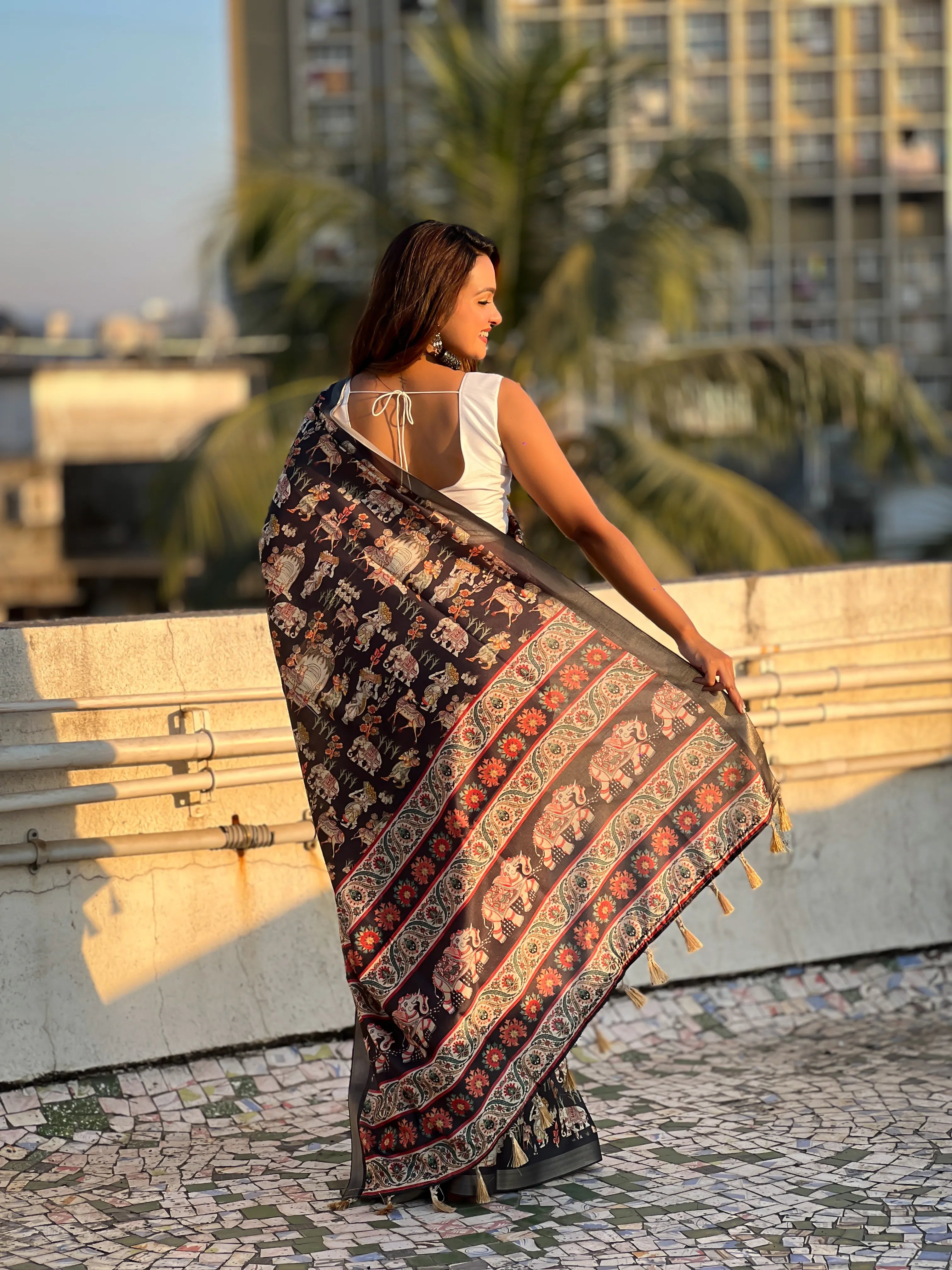 Beautiful Tussar Silk Zari Woven Saree