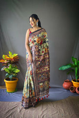 Kalamkari Digital Printed Cotton Saree