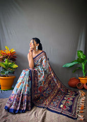 Kalamkari Digital Printed Cotton Saree