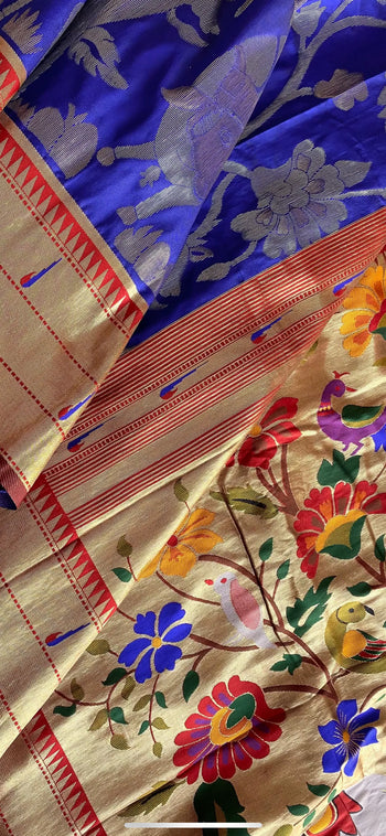 Soft Silk Pichwai Paithani Lace Saree