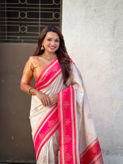 Soft Silk Rangoli Zari Saree – Traditional Edition