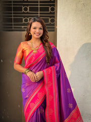 Soft Silk Rangoli Zari Saree – Traditional Edition