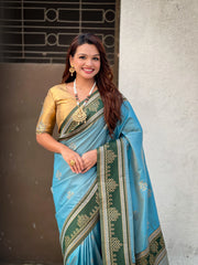 Soft Silk Rangoli Zari Saree – Traditional Edition
