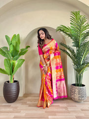 Banarasi Satin Silk Colorful Saree