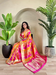 Banarasi Satin Silk Colorful Saree