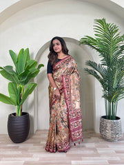 Dola Viscose Digital Printed Pichwai Saree