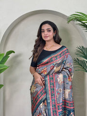 Dola Viscose Digital Printed Pichwai Saree