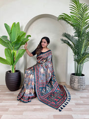Dola Viscose Digital Printed Pichwai Saree