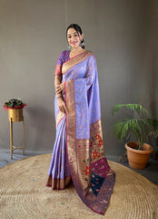 Paithani Soft Silk Contast Border Saree