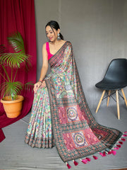 Malai Cotton Digital Printed Kalamkari Saree