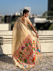 Soft Organza Rajhans Paithani Saree