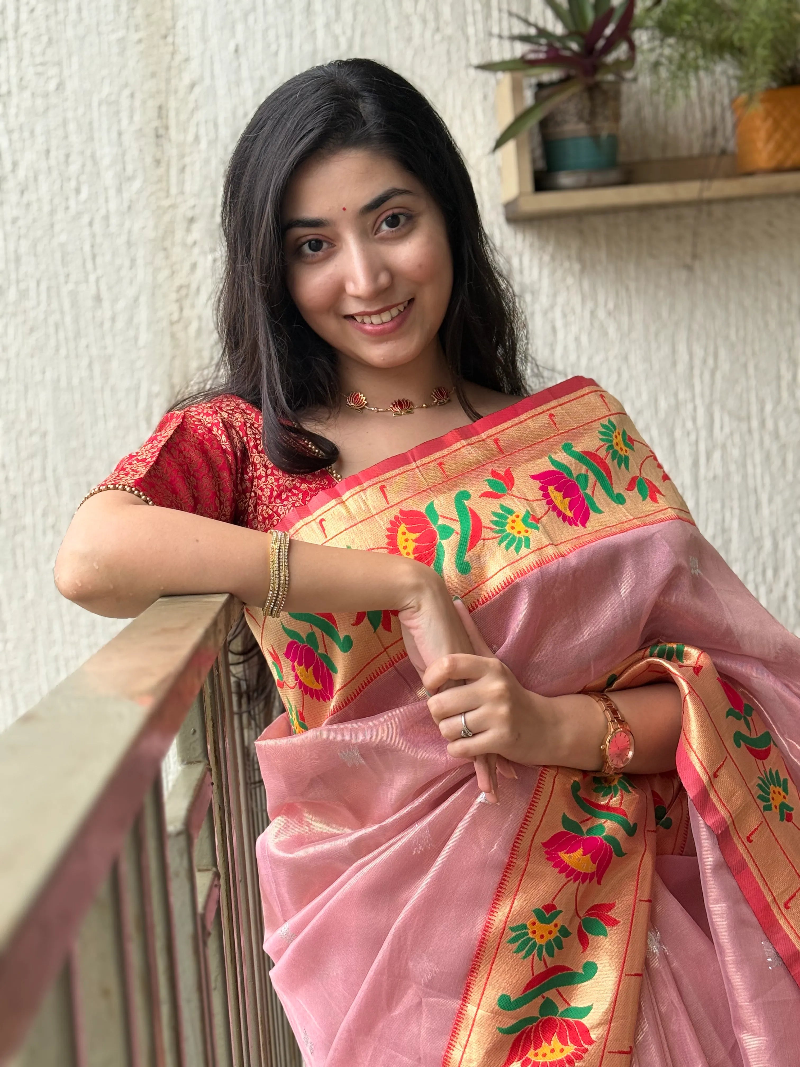 Lotus Organza Tissue Silk Saree