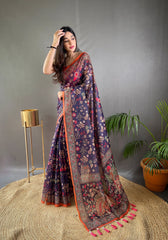 Kalamkari Printed Pure Malai Cotton Saree