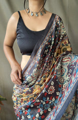 Soft Cotton Kalamkari Printed Saree