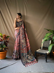 Soft Cotton Kalamkari Printed Saree