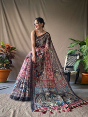 Soft Cotton Kalamkari Printed Saree