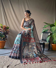 Soft Cotton Kalamkari Printed Saree