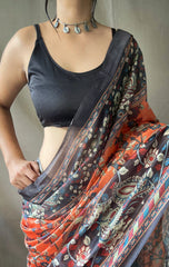 Soft Cotton Kalamkari Printed Saree