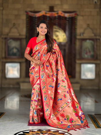 Soft Silk Kanjivaram Paithani Saree