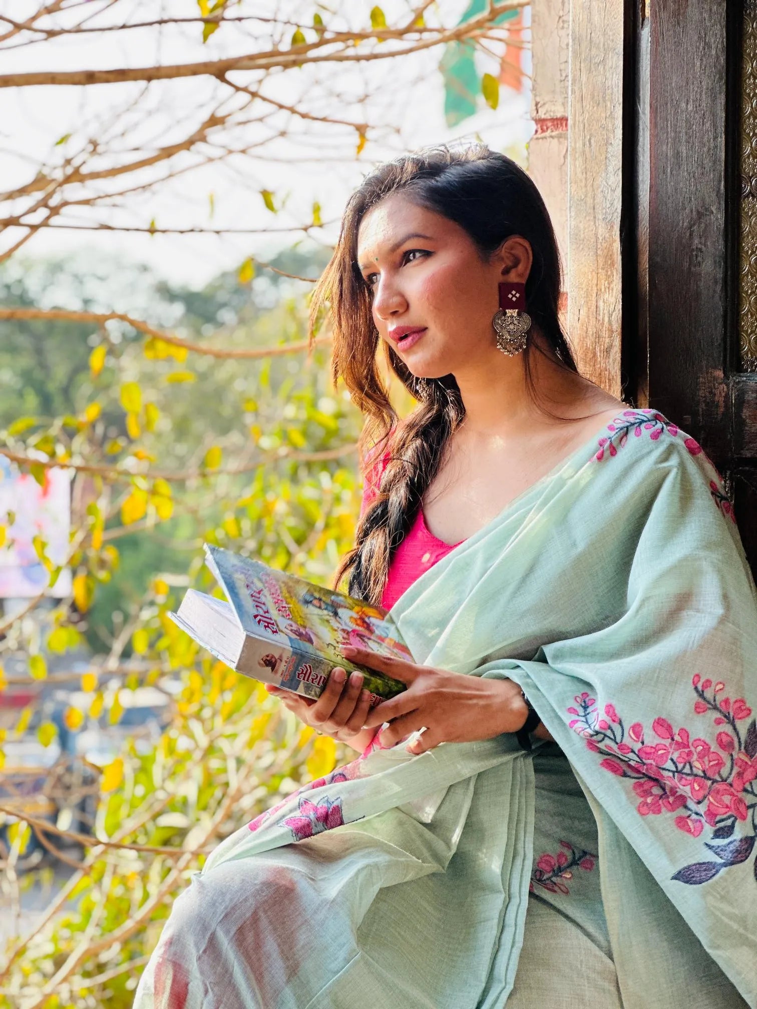 Classic Muga Cotton Floral Saree