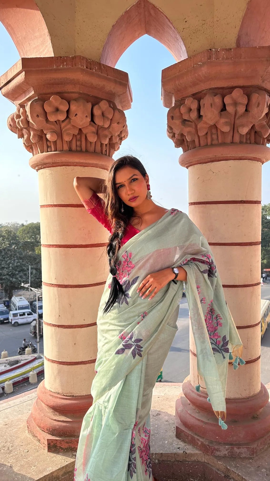 Classic Muga Cotton Floral Saree