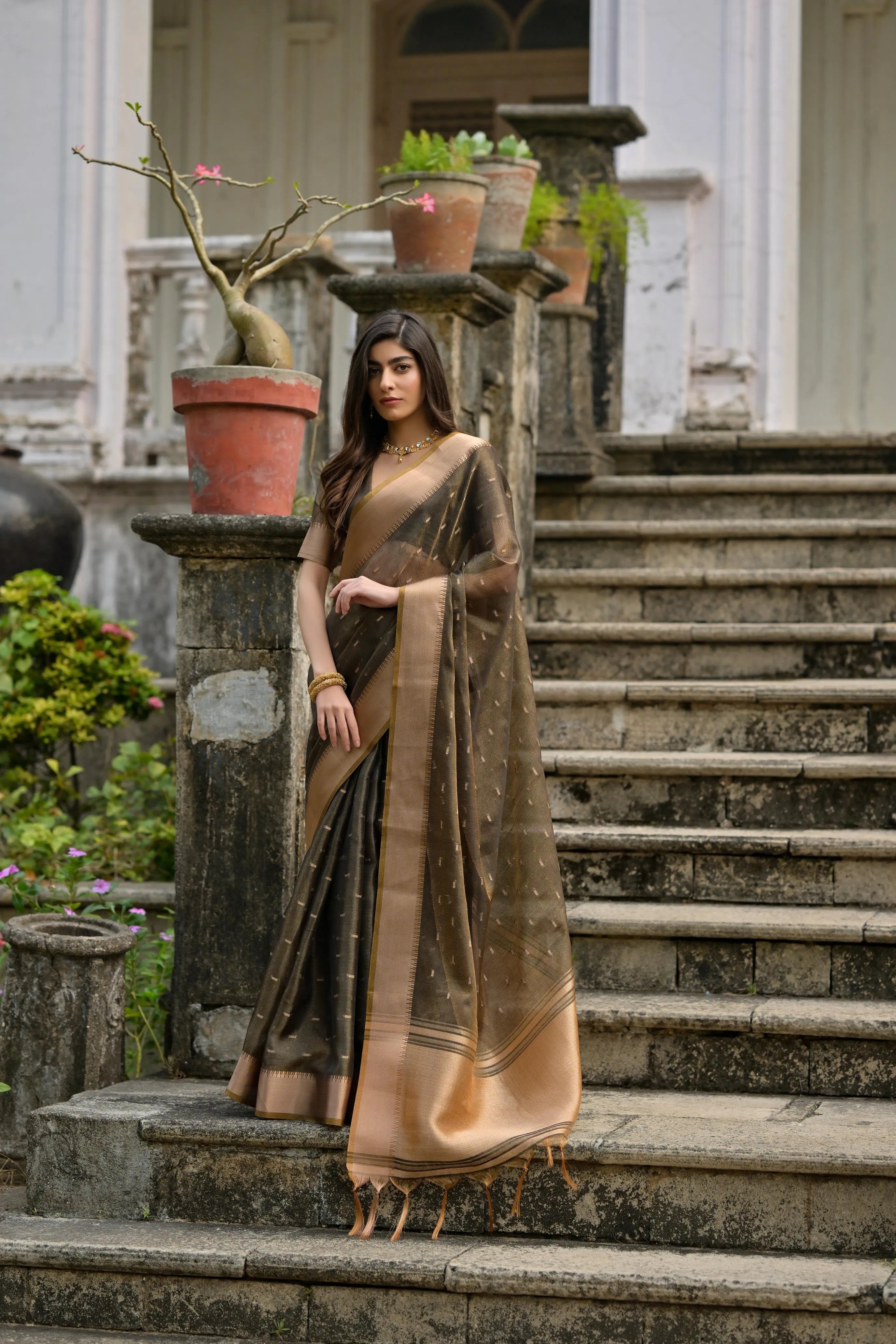 Soft Kalyani Silk Zari Weaving Pallu Saree