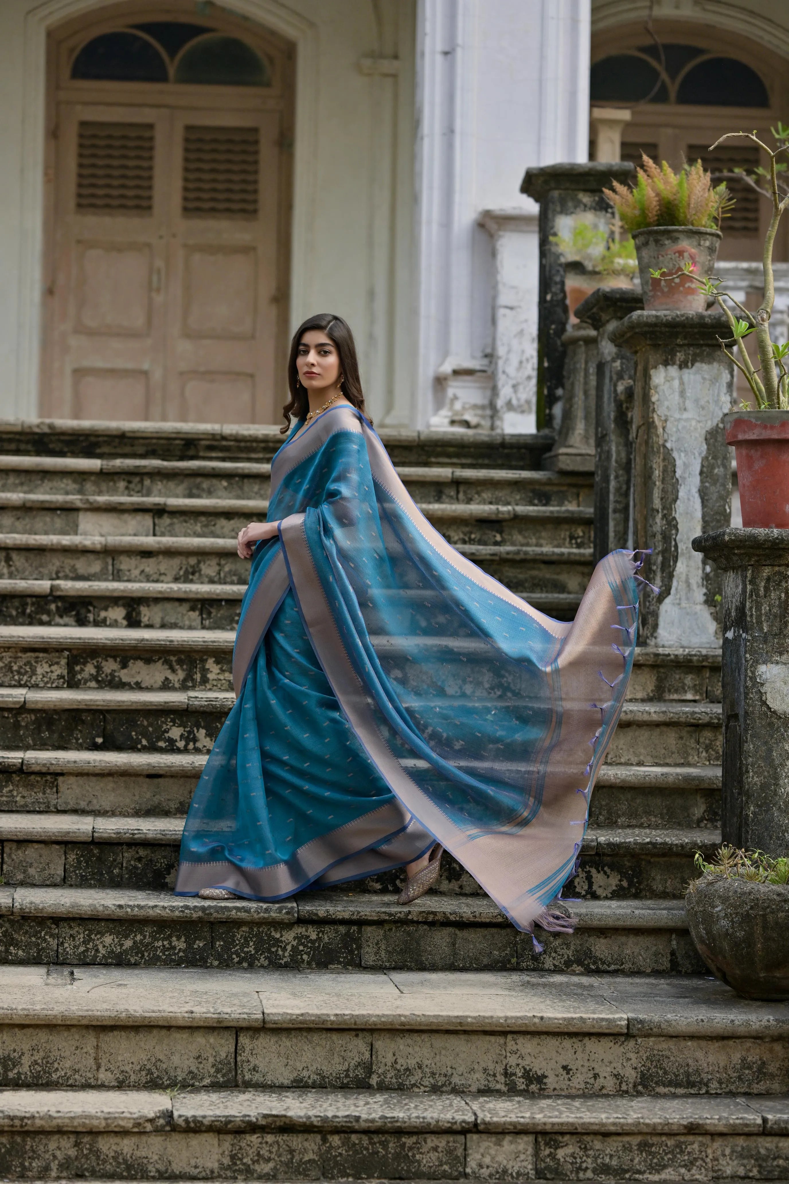 Soft Kalyani Silk Zari Weaving Pallu Saree