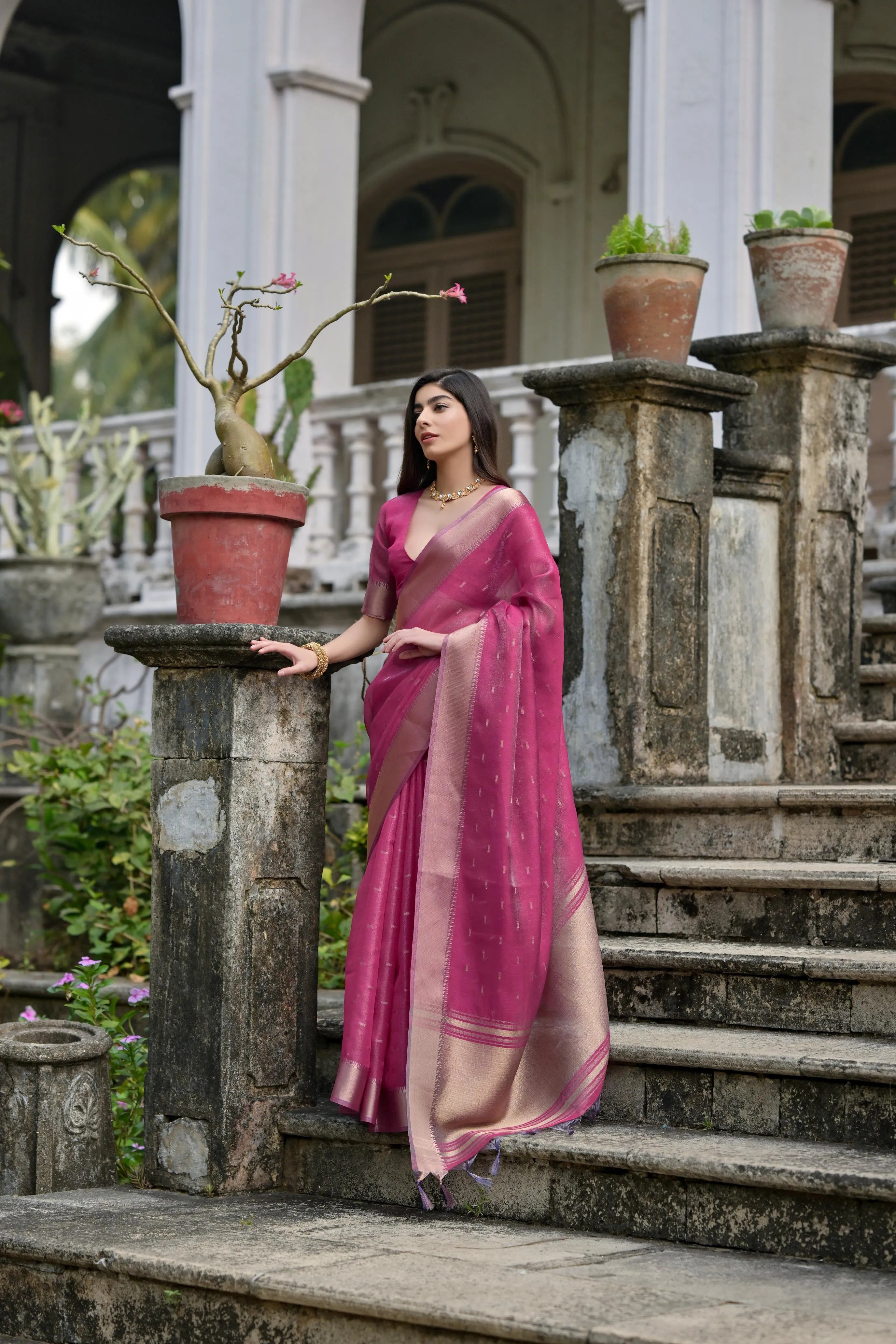 Soft Kalyani Silk Zari Weaving Pallu Saree