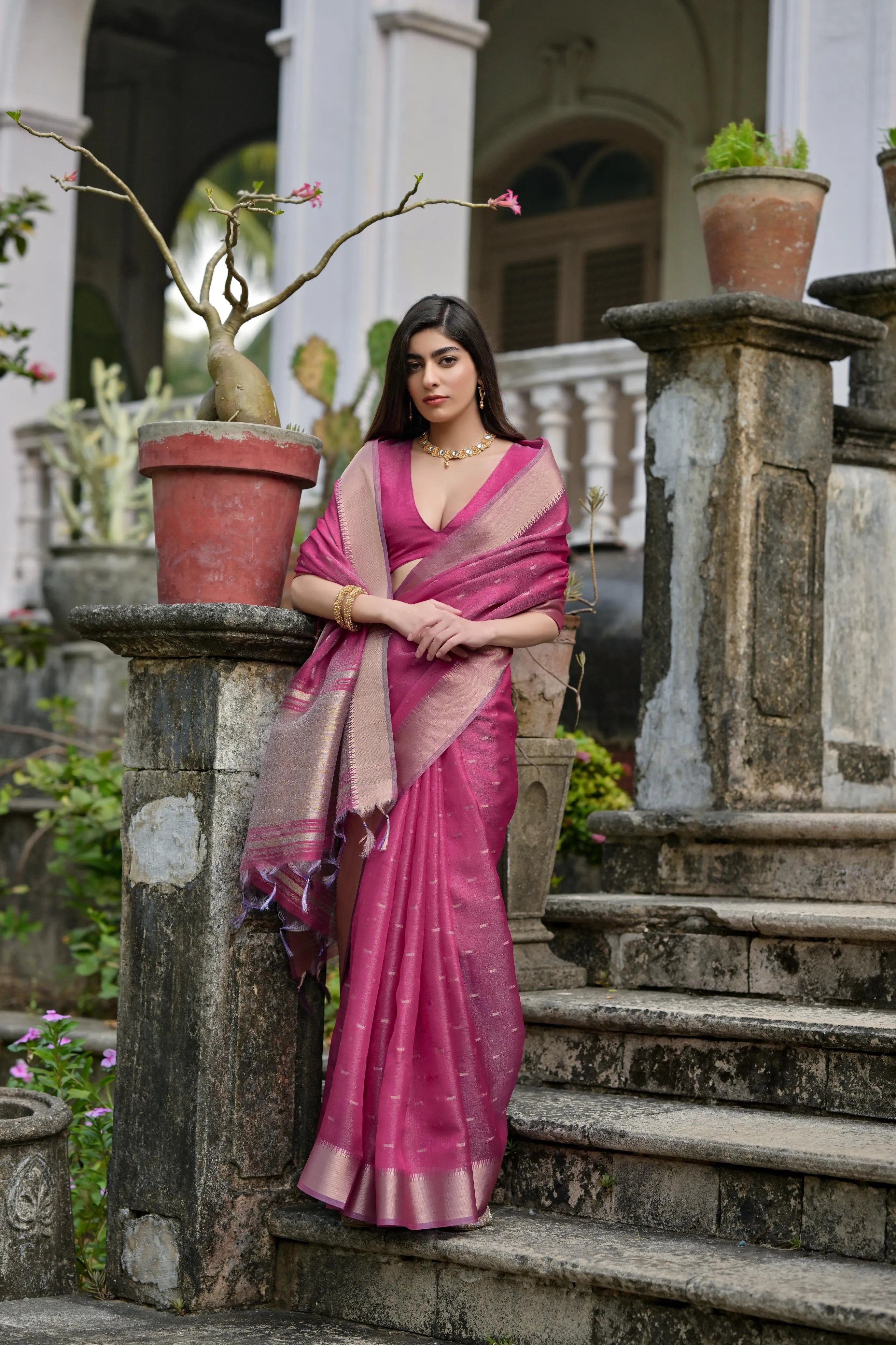 Soft Kalyani Silk Zari Weaving Pallu Saree