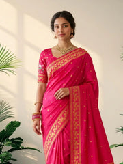 Premium Lotus Pichwai Kamdhenu Designer Saree