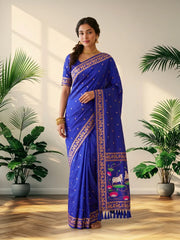 Premium Lotus Pichwai Kamdhenu Designer Saree