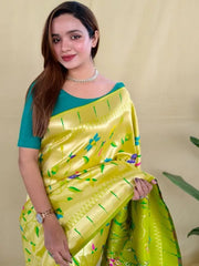 Pure Silk Kanchipuram Full Weaving Wedding Special Paithani Saree