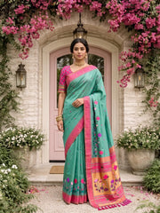 Designer Lotus Weaving Pichwai Paithani Saree