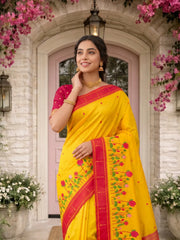Designer Lotus Weaving Pichwai Paithani Saree