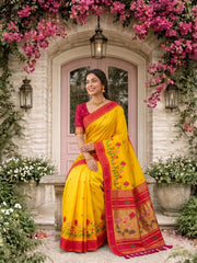 Designer Lotus Weaving Pichwai Paithani Saree